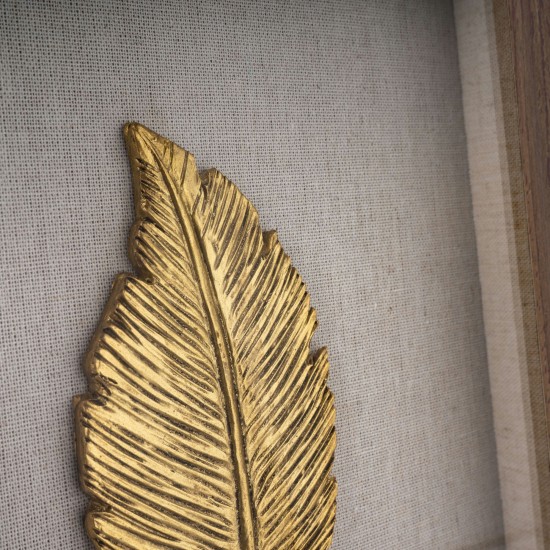 Golden Leaves Ii Shadow Box