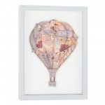 Floating Above Pink Hot Air Balloon Shadow Box