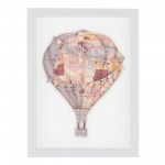 Floating Above Pink Hot Air Balloon Shadow Box