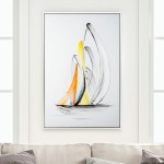 Schooner Winds Ii Hand Painted Framed Canvas