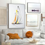 Schooner Winds Ii Hand Painted Framed Canvas