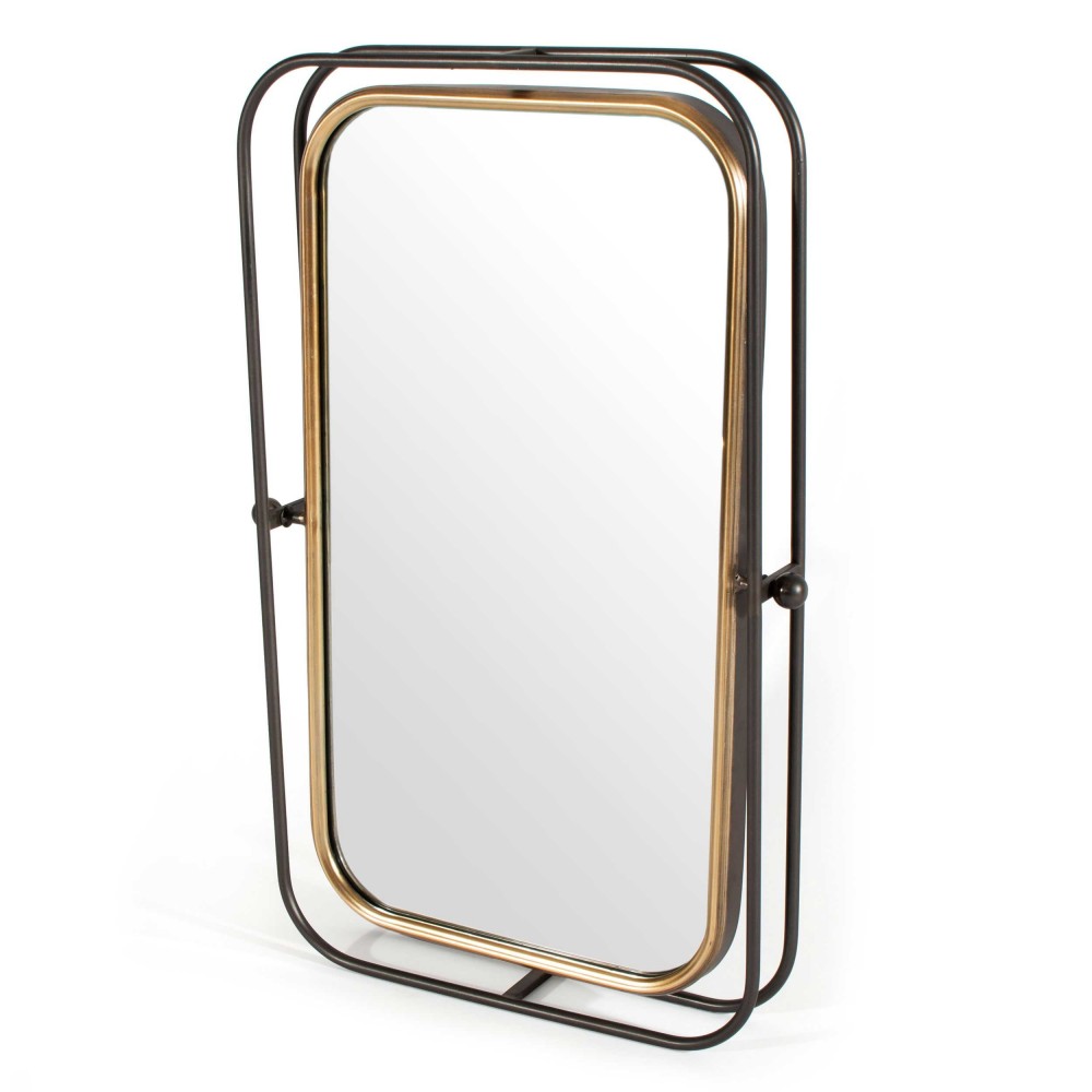 Bevin Gray Metal Wall Mirror