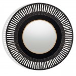 Cantara Black Metal Wall Mirror