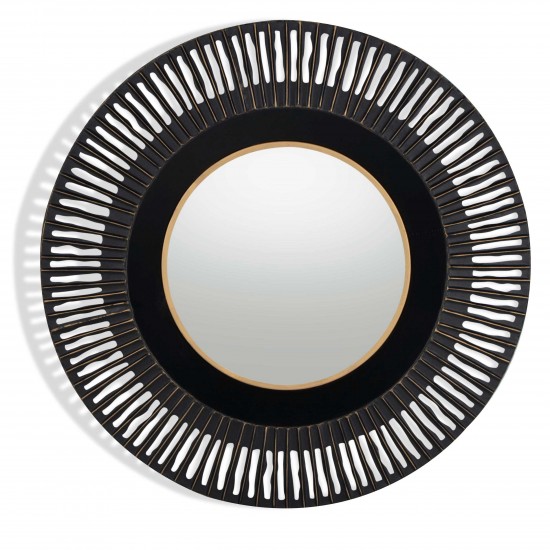 Cantara Black Metal Wall Mirror