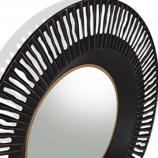 Cantara Black Metal Wall Mirror