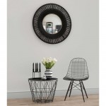 Cantara Black Metal Wall Mirror