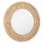 Elyas Rattan 34" Round Mirror