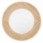 Elyas Rattan 34" Round Mirror