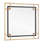 Mavis 22" Square Metal Wall Mirror