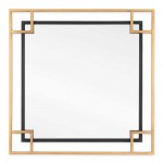 Mavis 22" Square Metal Wall Mirror