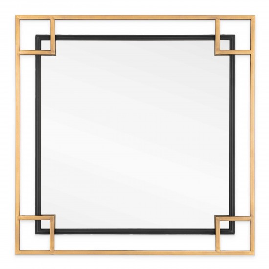 Mavis 22" Square Metal Wall Mirror