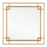 Mavis 22" Square Metal Wall Mirror