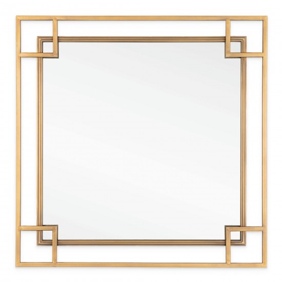 Mavis 22" Square Metal Wall Mirror