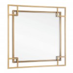 Mavis 22" Square Metal Wall Mirror