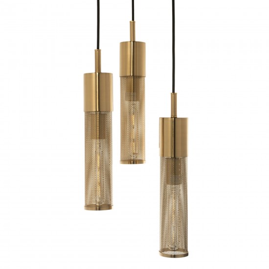 Remington 3-Light Cluster Cylinder Led Pendant