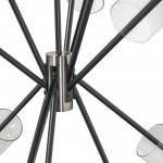 Everly 6 Light Chandelier Black And Chrome