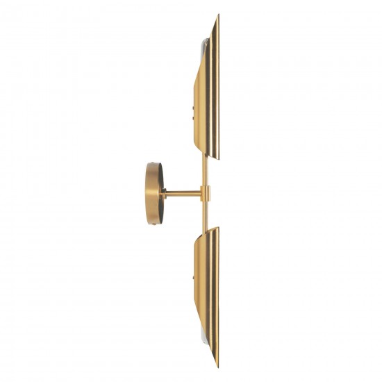 Ensley Brass Two Light Metal Wall Sconce