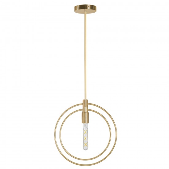 Nyla Single Light Brass Pendant