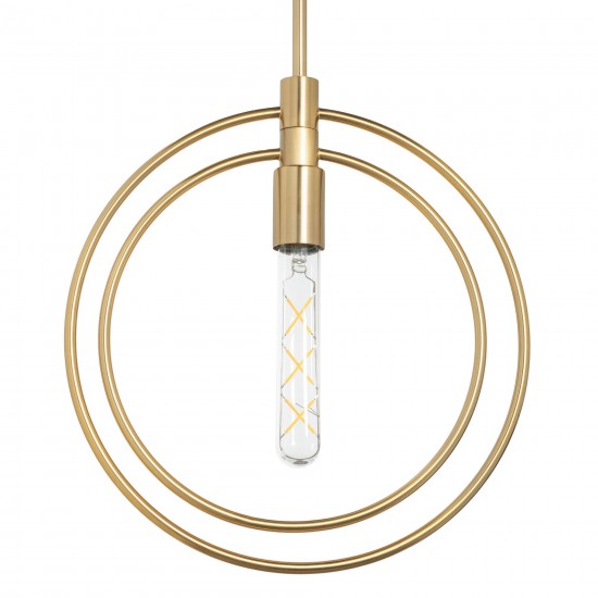 Nyla Single Light Brass Pendant