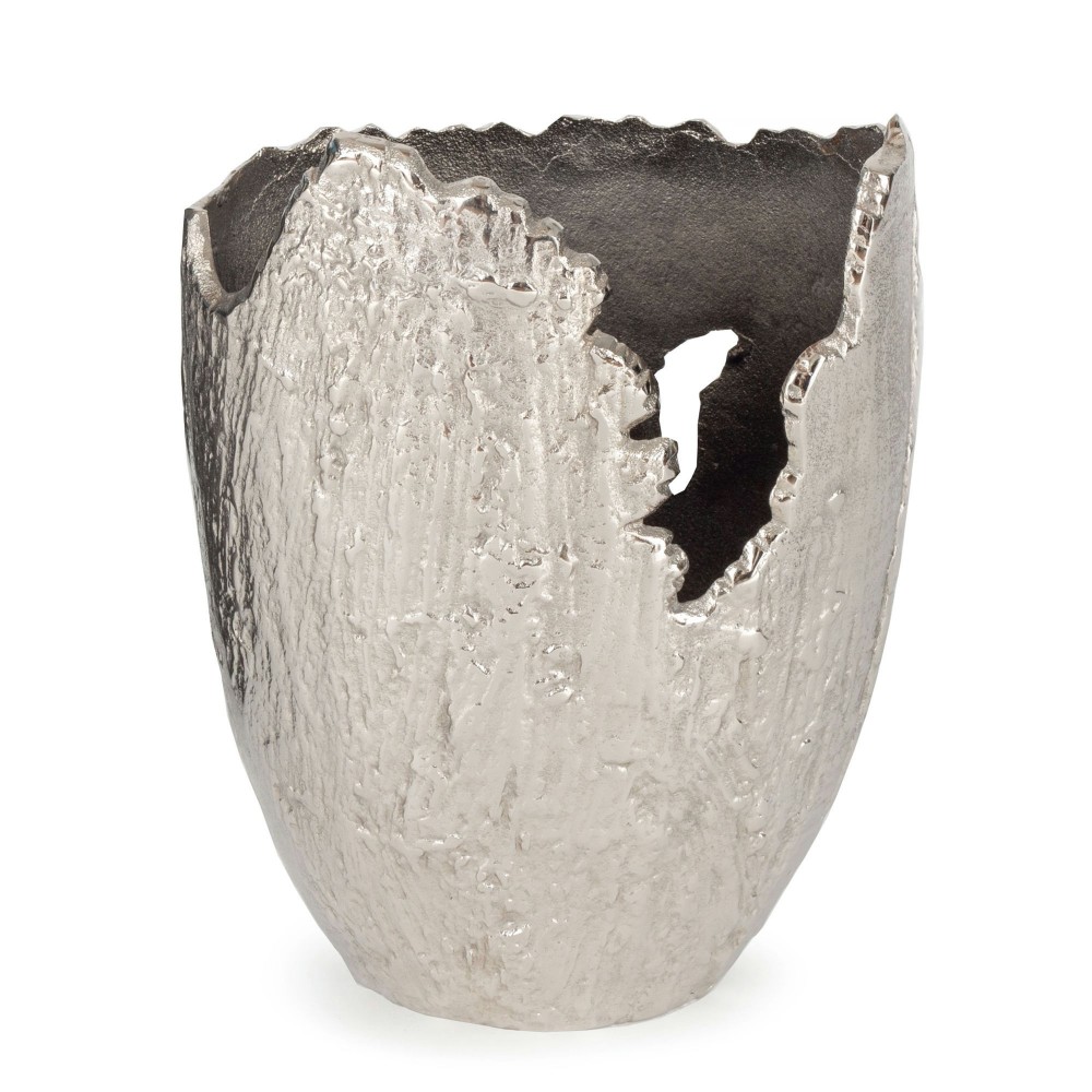 Terra Metal Vase Small Nickel