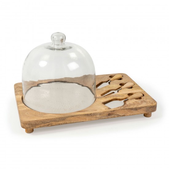 Silvio Wood Cheese Board And Platter Set