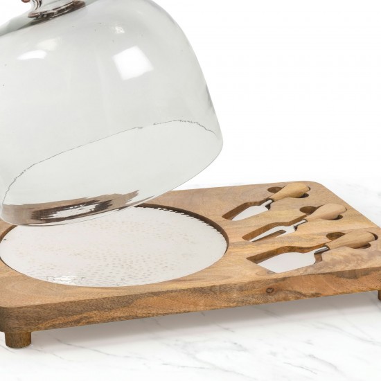 Silvio Wood Cheese Board And Platter Set