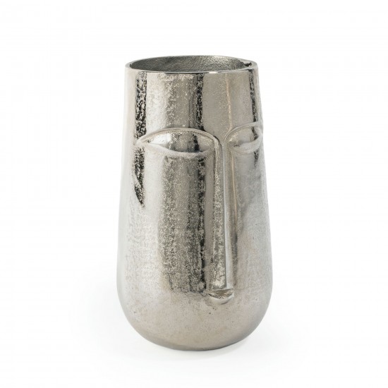 Magnus 11" Silver Metal Table Vase