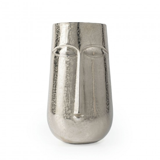 Magnus 11" Silver Metal Table Vase