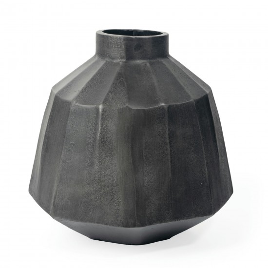Artemis 11" Metal Table Vase Large Gray
