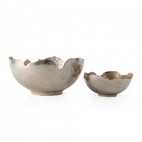 Aidey Decorative Metal Bowls Set Of 2