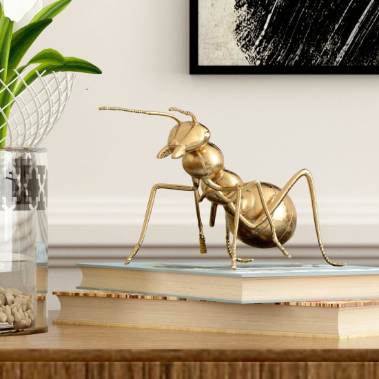 Gold Ant Polystone Sculpture