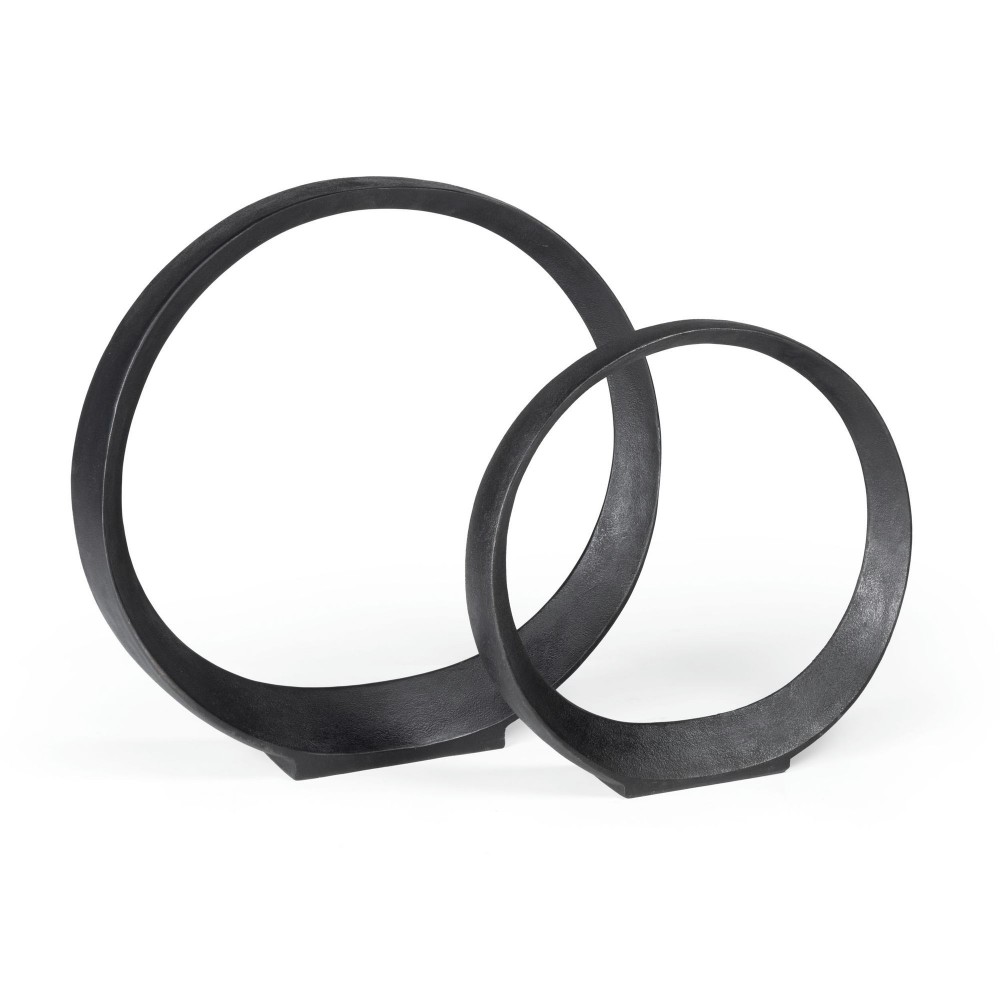 Obsidion Polystone Sculpture Set Of 2 Obsidion Polystone Sculpture Set Of 2