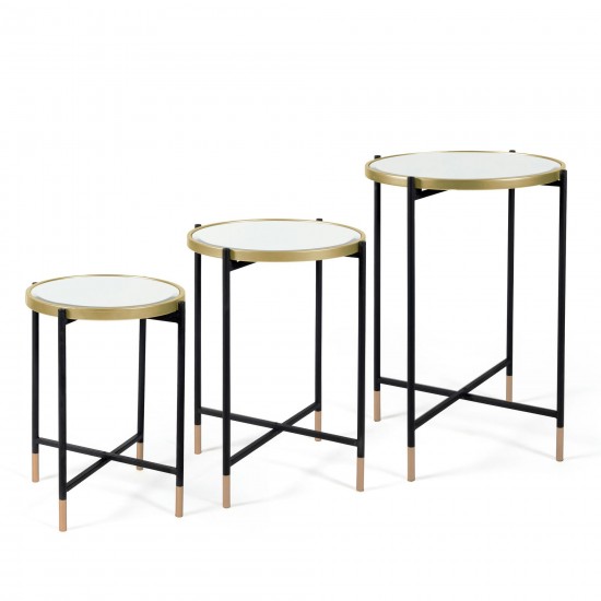 Anastasia Metal Nesting Tables Set Of 3