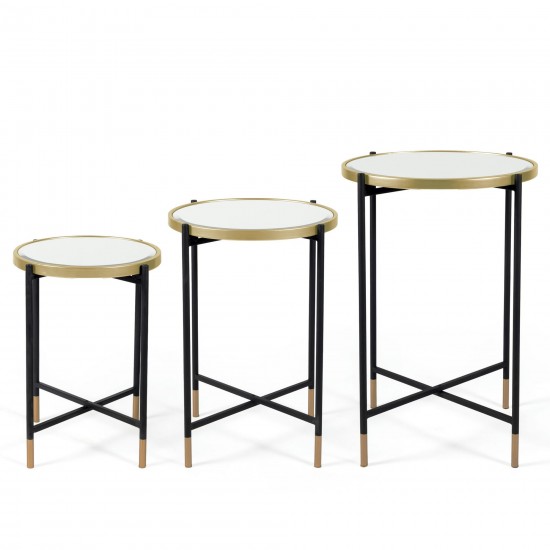 Anastasia Metal Nesting Tables Set Of 3