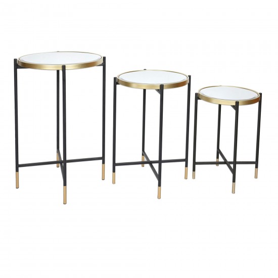 Anastasia Metal Nesting Tables Set Of 3