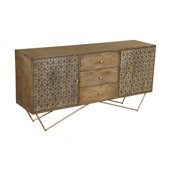 Callerton 63" Wide Solid Wood Sideboard