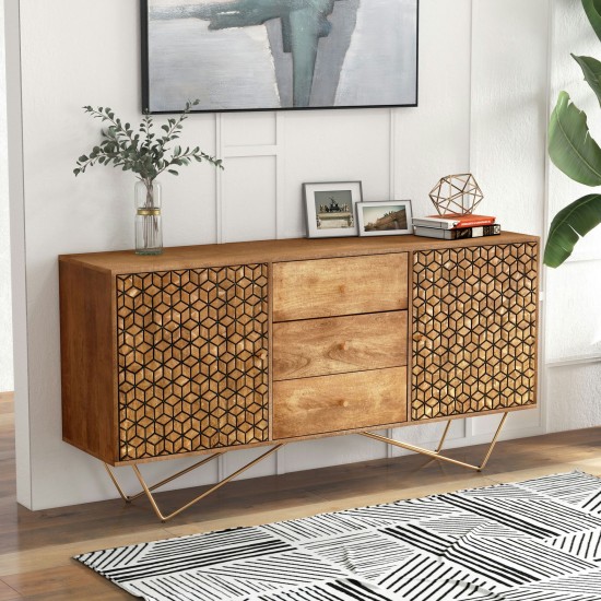 Callerton 63" Wide Solid Wood Sideboard