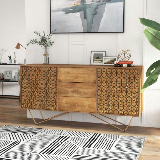 Callerton 63" Wide Solid Wood Sideboard