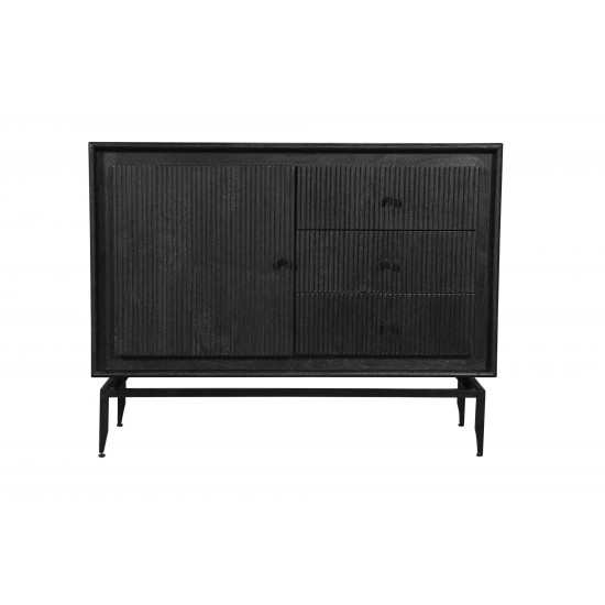 Camilo 3 Drawer Wood Black Accent Cabinet