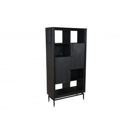 Camilo 72" High 2 Door Black Accent Cabinet