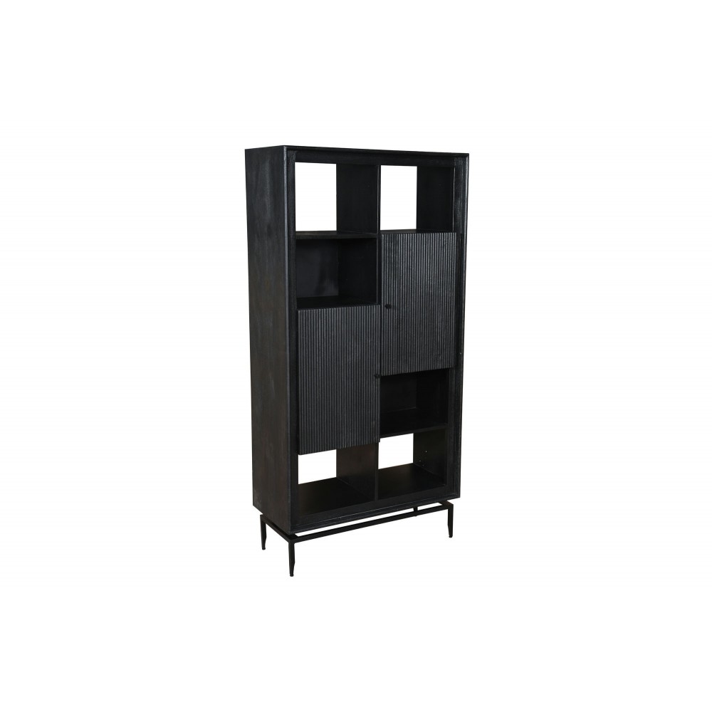 Camilo 72" High 2 Door Black Accent Cabinet