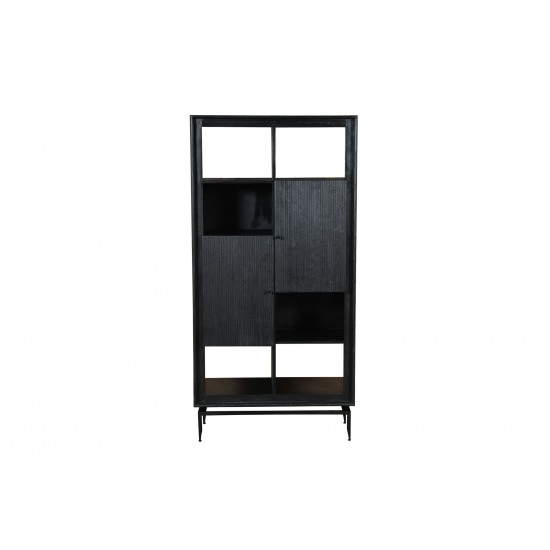 Camilo 72" High 2 Door Black Accent Cabinet