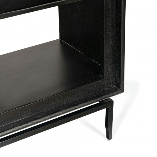 Camilo 72" High 2 Door Black Accent Cabinet