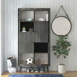 Camilo 72" High 2 Door Black Accent Cabinet