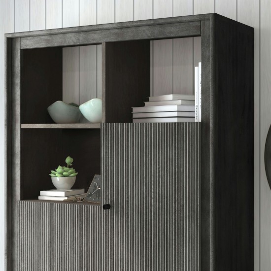 Camilo 72" High 2 Door Black Accent Cabinet