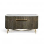 Lenox 56" Wide Wood And Stone Sideboard