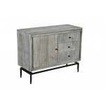 Camilo 3 Drawer Wood Gray Accent Cabinet