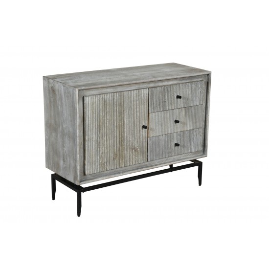 Camilo 3 Drawer Wood Gray Accent Cabinet