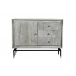 Camilo 3 Drawer Wood Gray Accent Cabinet