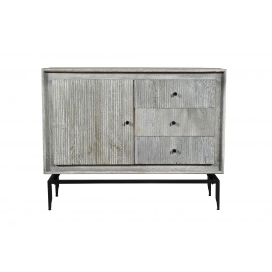 Camilo 3 Drawer Wood Gray Accent Cabinet